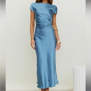 NWT Fortunate One Siren Maxi Dress Blue Size Small